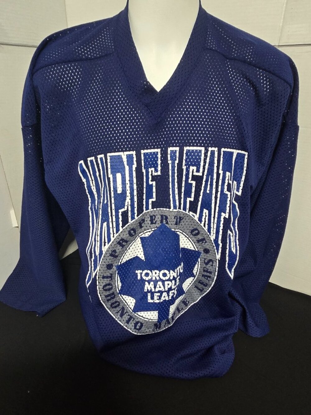 🍁🏒 VINTAGE TORONTO MAPLE LEAFS MESH HOCKEY JERSEY – XL – MADE IN CANADA! 🏒🍁